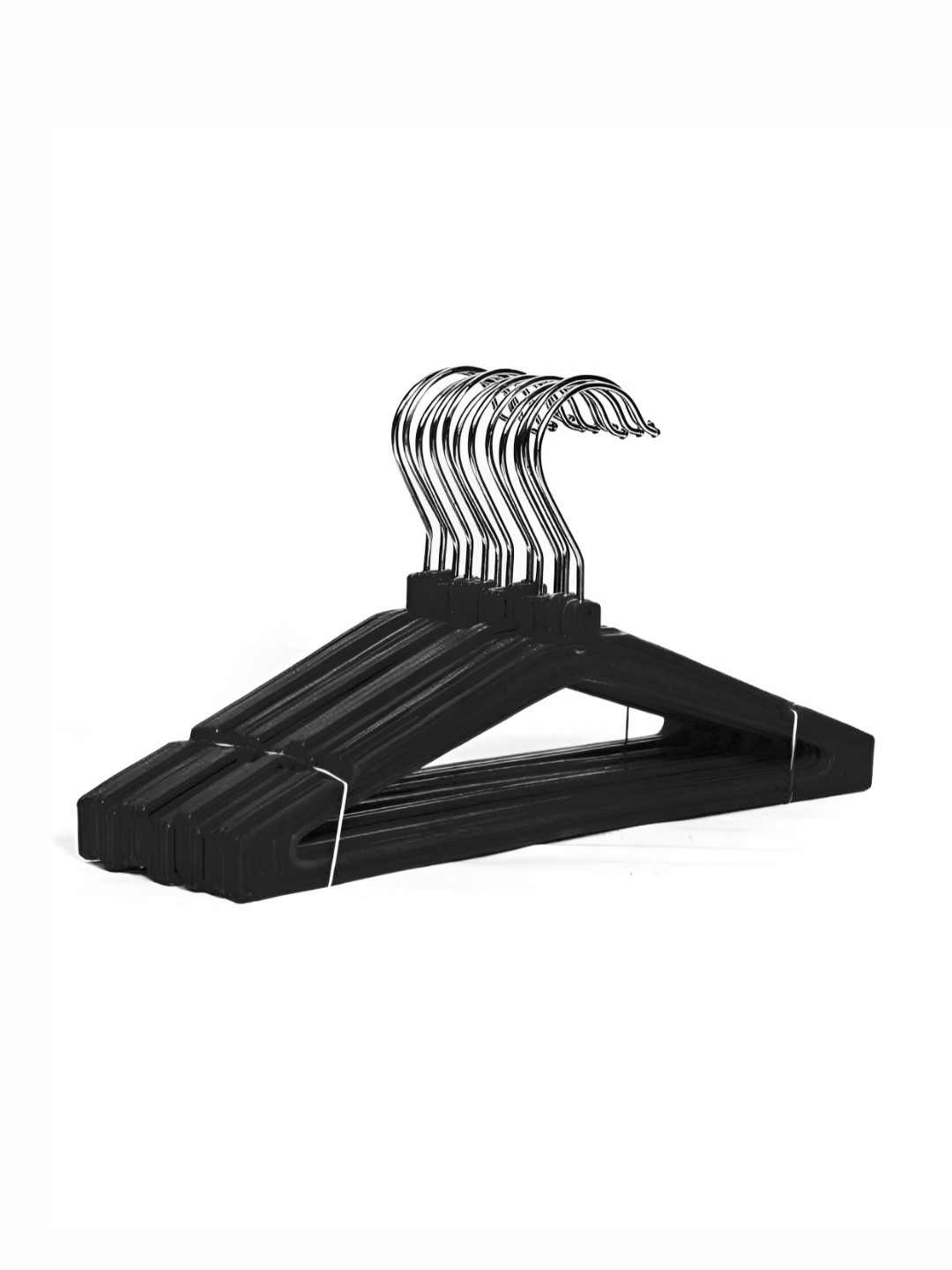 AURA 12Pcs Black Clothes Hangers