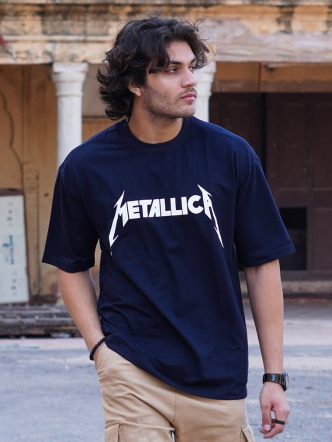 fast fashion Typographic Printed Round Neck Short Sleeves Casual T-shirt