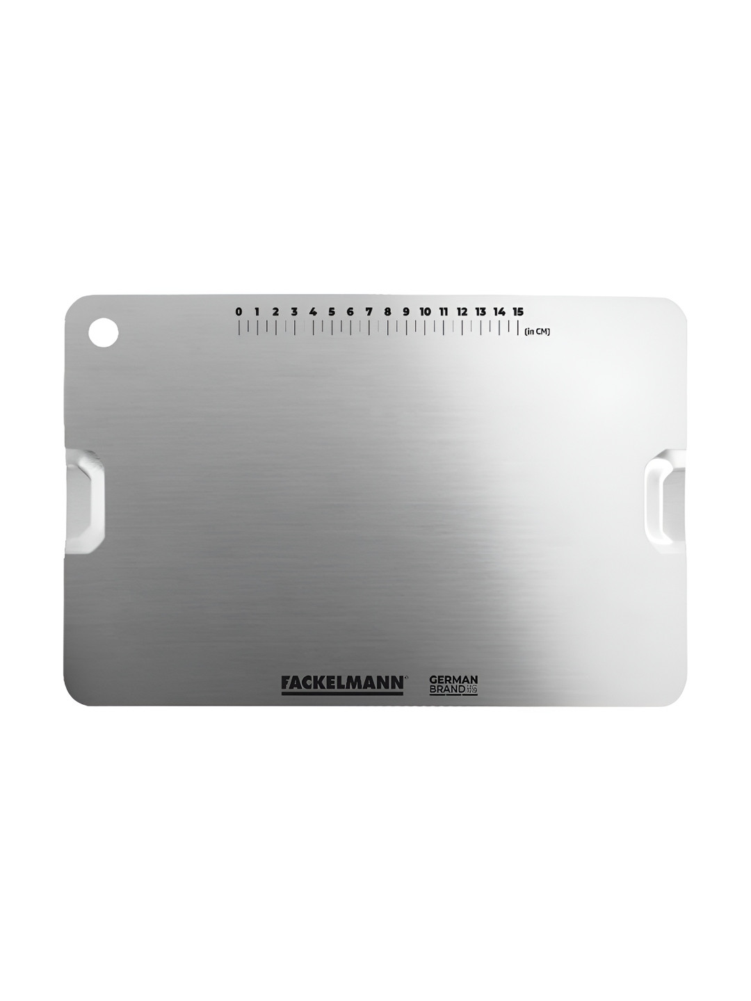 Fackelmann Stainless Steel Medium Chopping Board with In-Built Measuring Scale