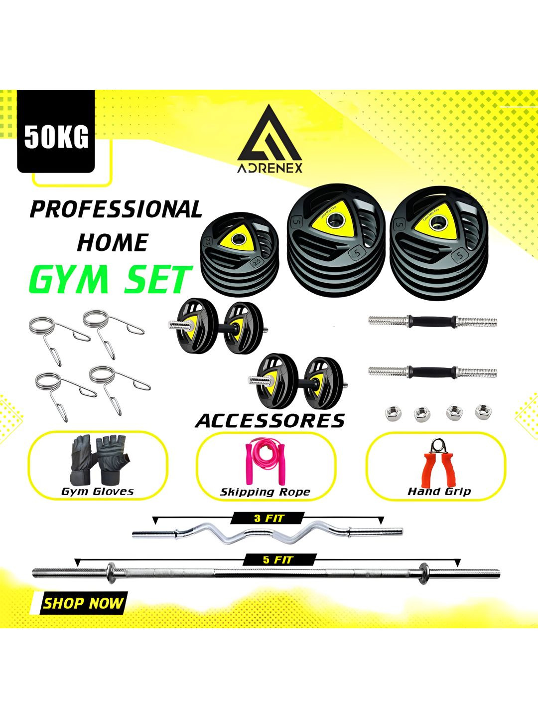 ADRENEX Home Gym  Combo Set