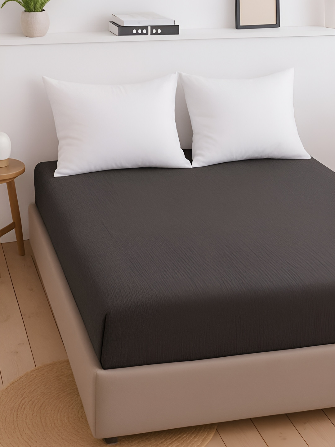 HOME PLUS STUDIOS Grey Terry Water Resistant Mattress Protector