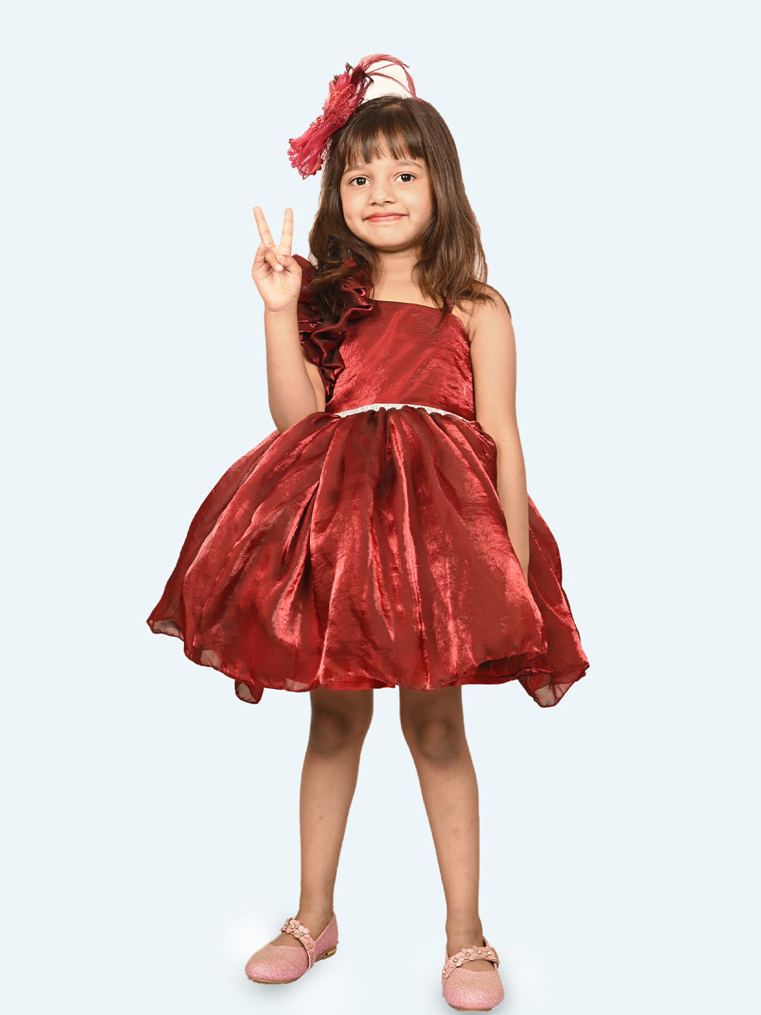 Modish One Shoulder Fit & Flare Dress