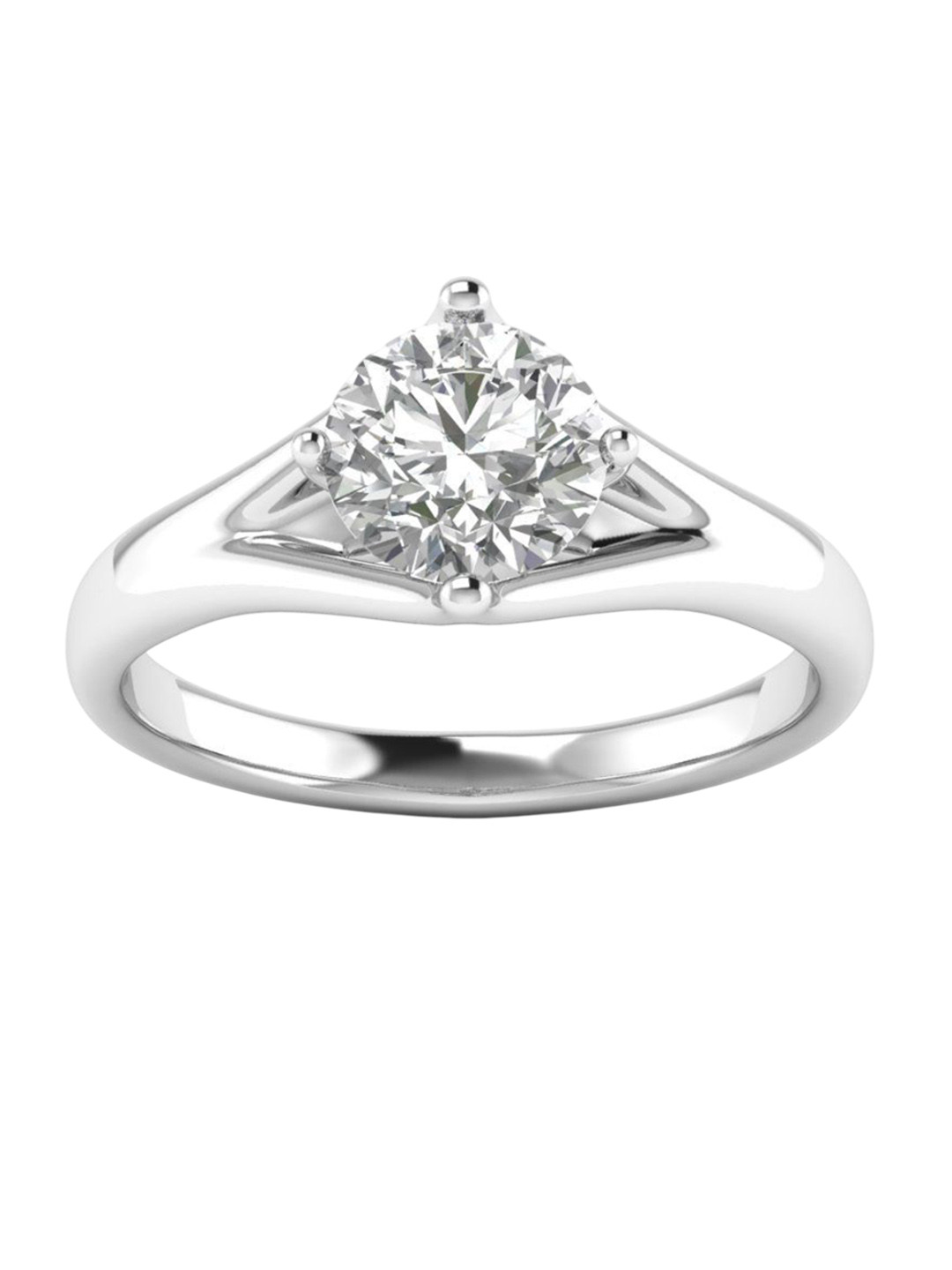 AJRETAIL 14KT 1 Carat Lab Grown F Color VS1 Clarity Diamond Ring - 2.76 g