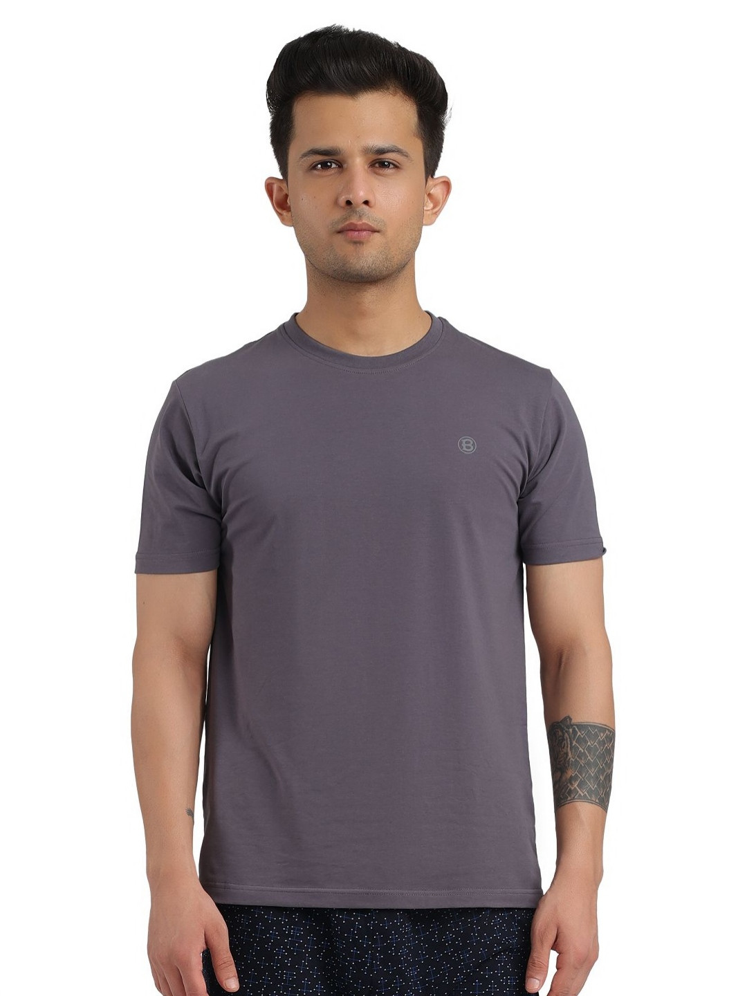 Bumchums Round Neck Moisture Wicking Cotton T-shirt