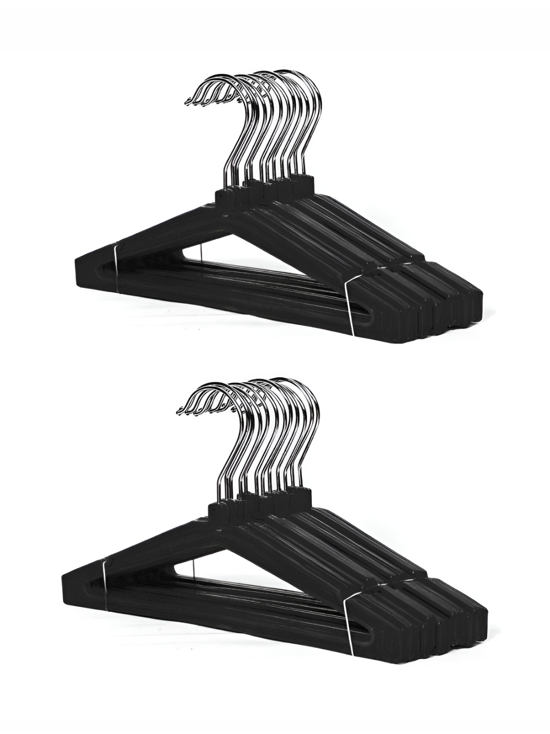AURA 24Pcs Black Clothes Hangers