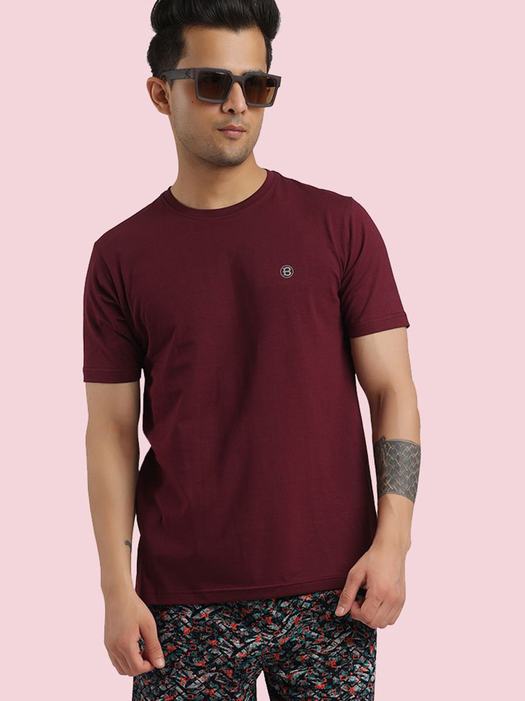 Bumchums Men Moisture Wicking Cotton T-shirt