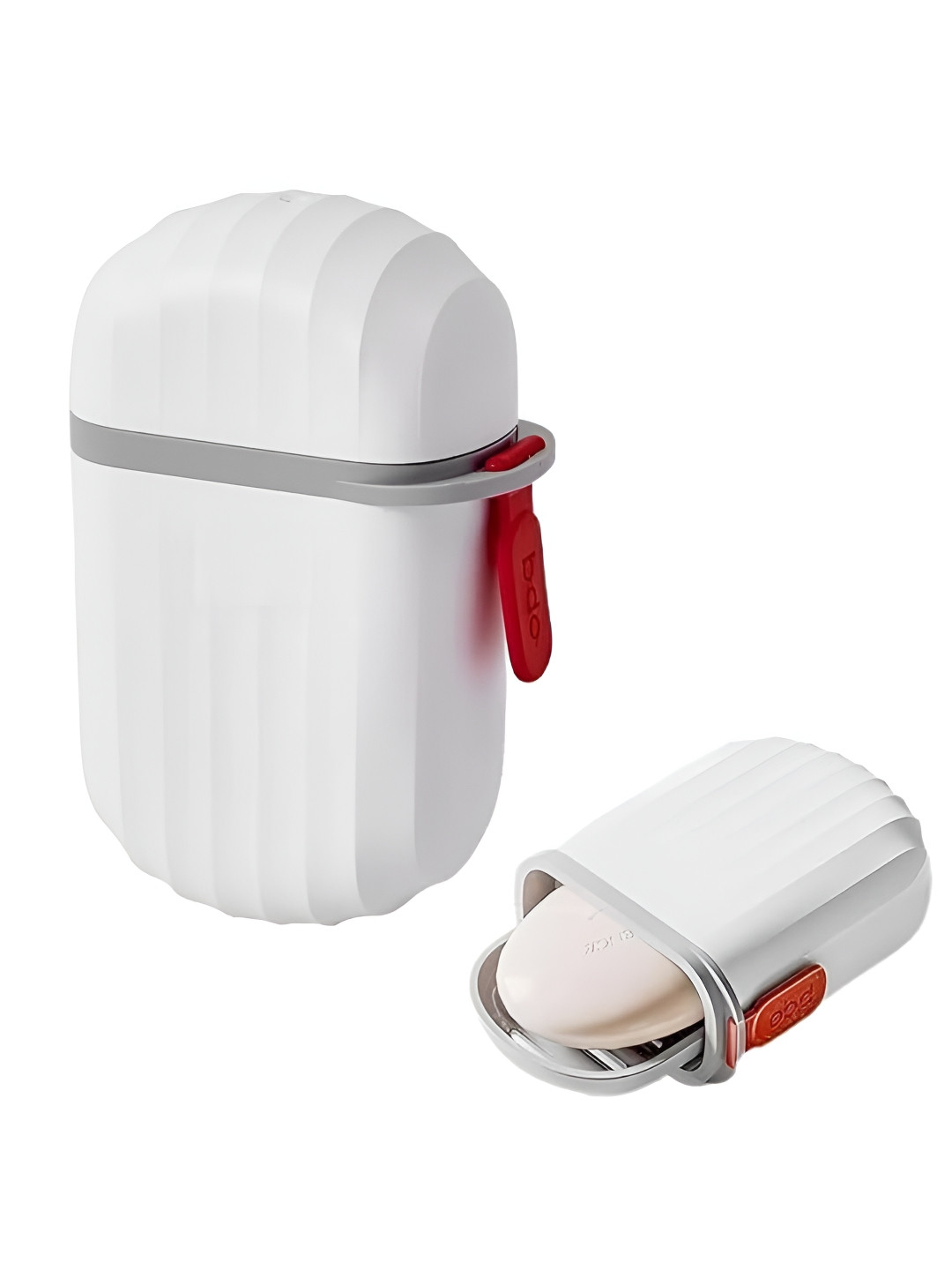 upkaranwale White Geometric Plastic Soap Dish