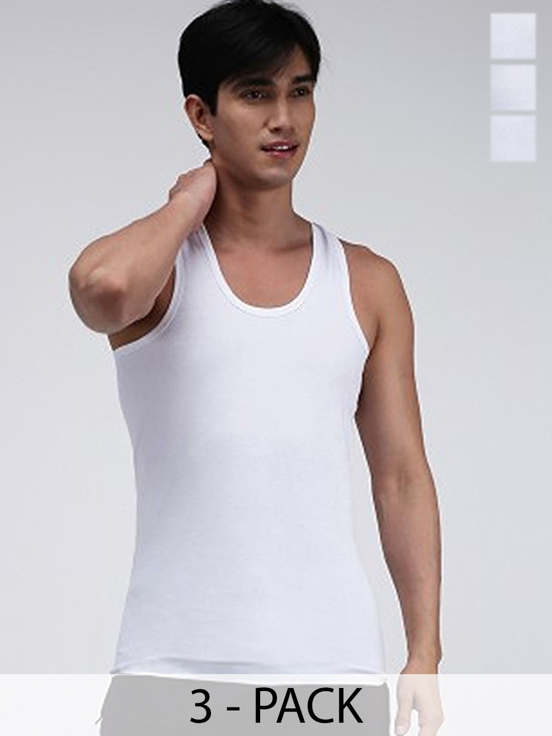 CAVENDERS Pack Of 3 Scoop Neck Pure Cotton Basic Vests - C73=-SWIFT---3---85