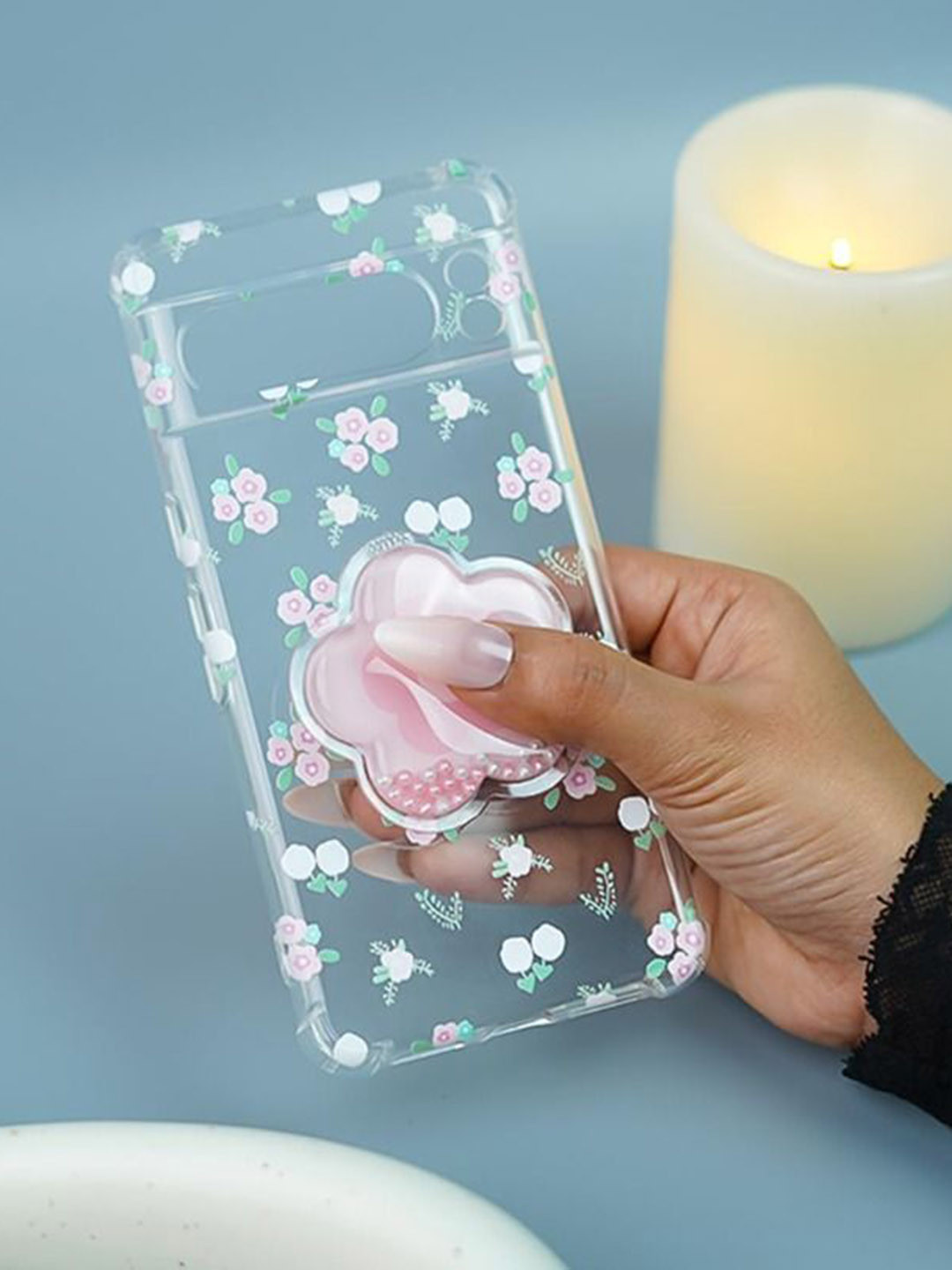 PEEPERLY Floral Printed Google Pixel 8 Pro Cute Korean Floral Gripper Back Case