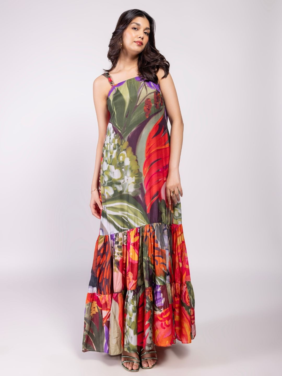 POPPI Botanica Printed Strappy Maxi Dress