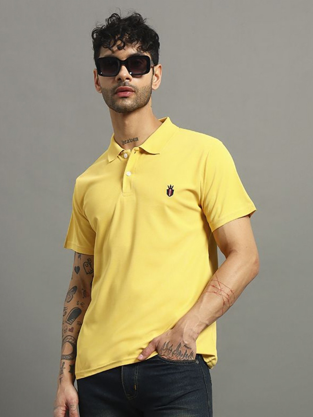 Nins Moda Polo Collar Cotton Regular Fit T-shirt