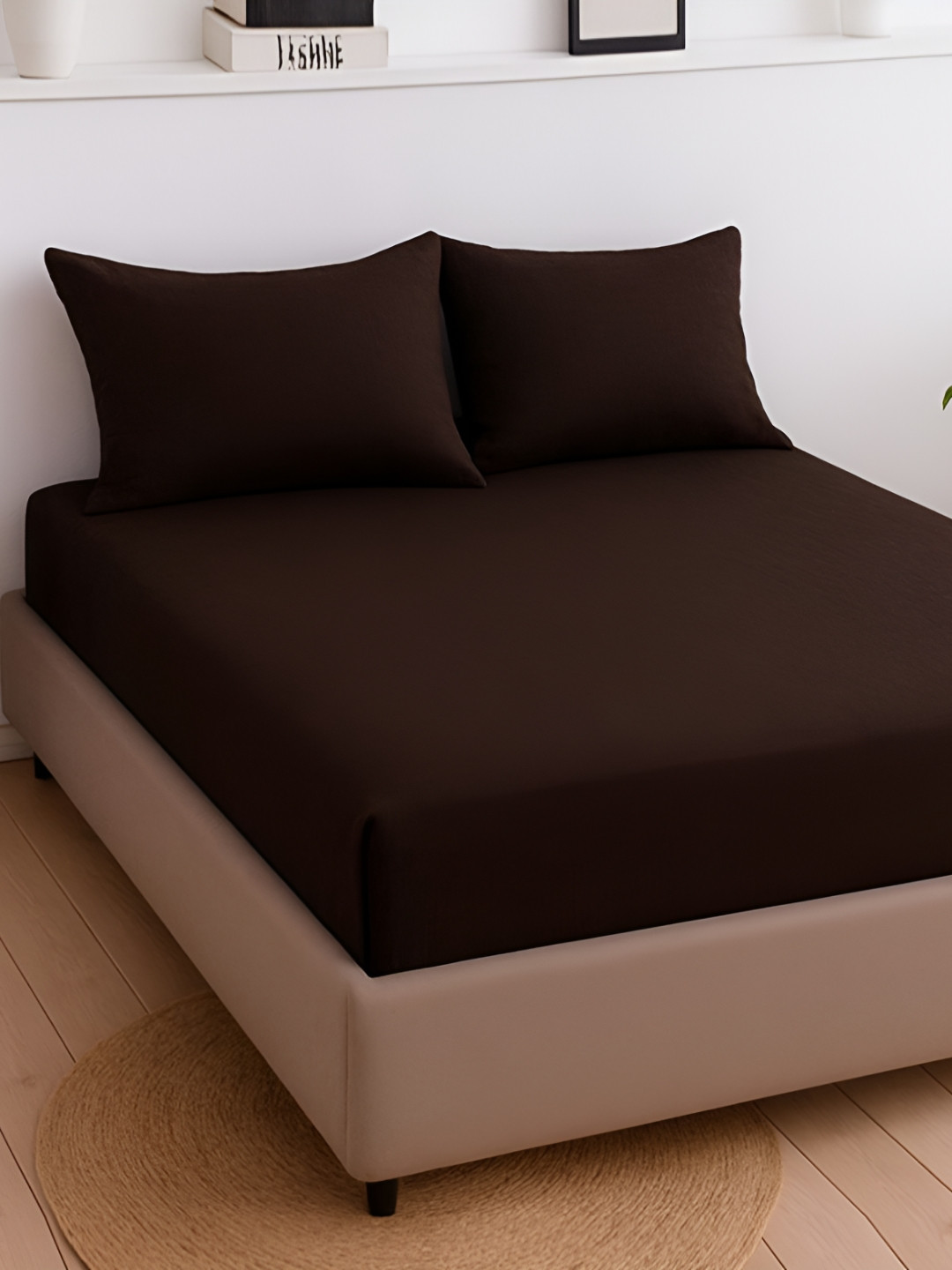 HOME PLUS STUDIOS Brown Terry Water Resistant Mattress Protector