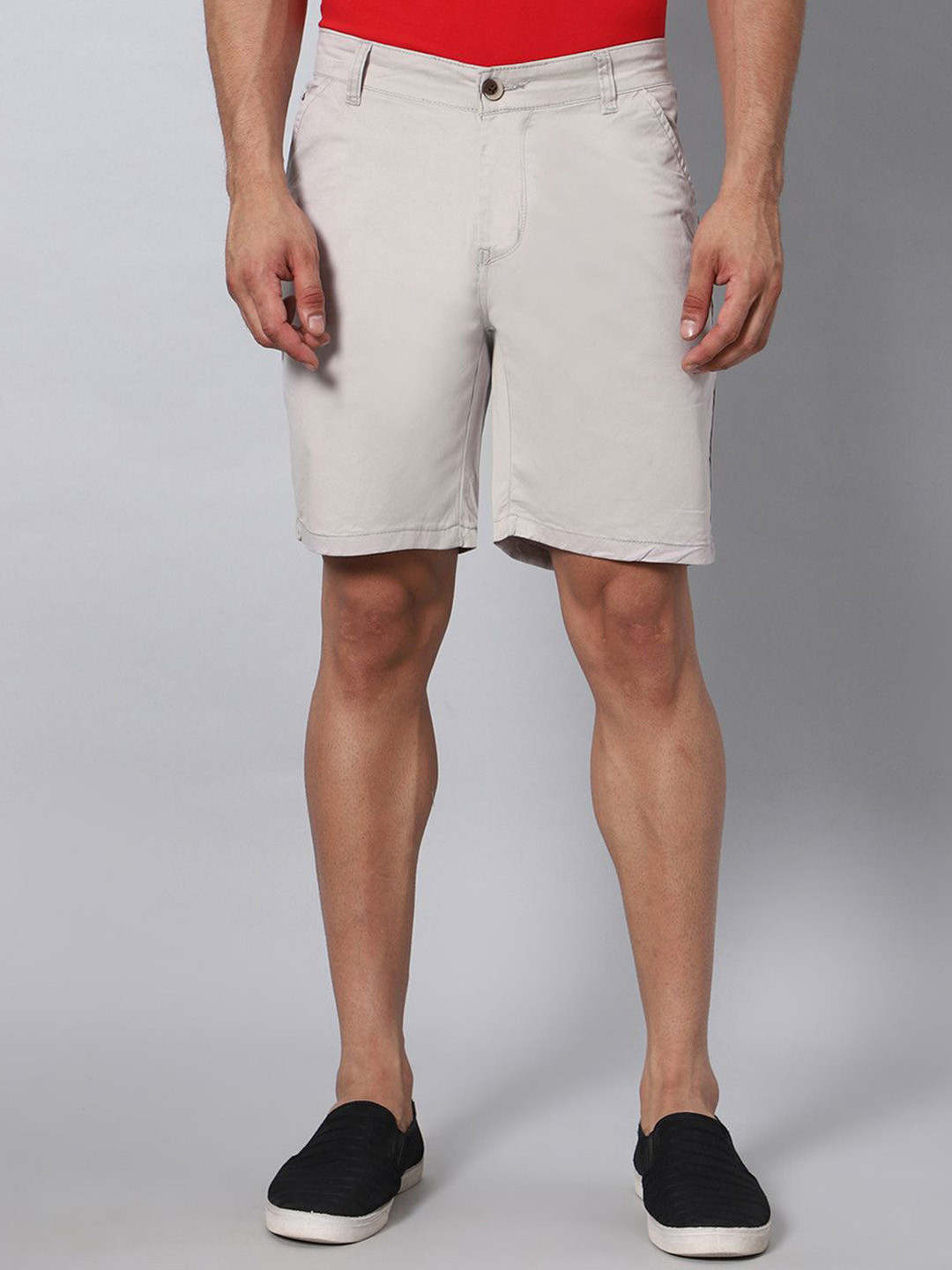 Hence Men Solid Chino Relaxed Fit stretchable Shorts