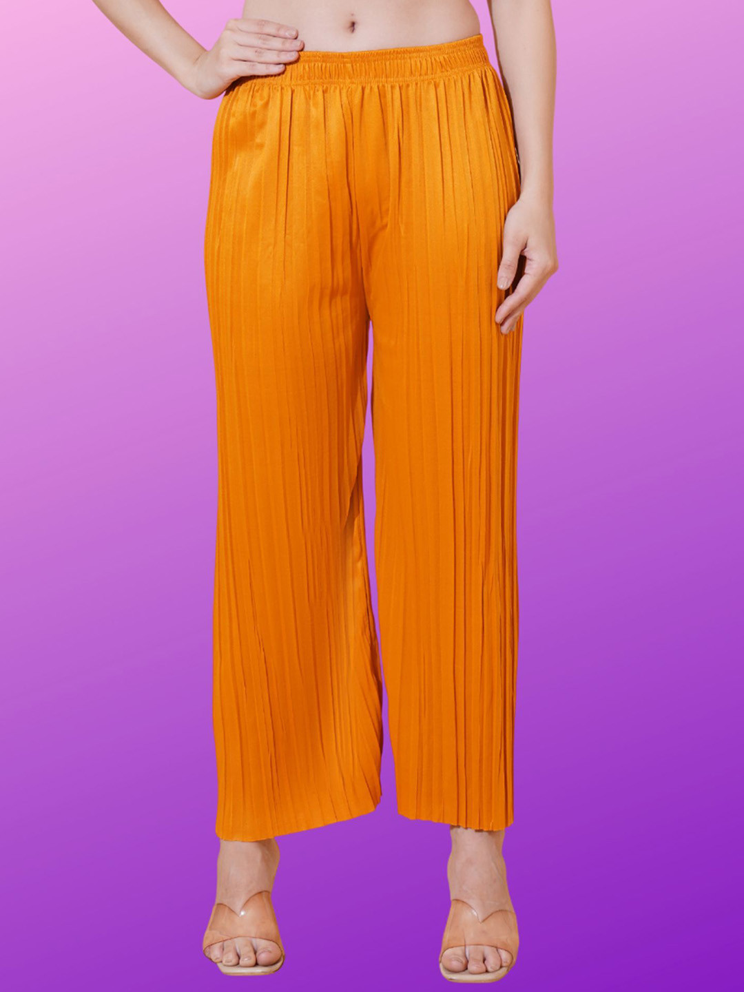 Parona Women Relaxed Self Design Wide Leg Palazzo
