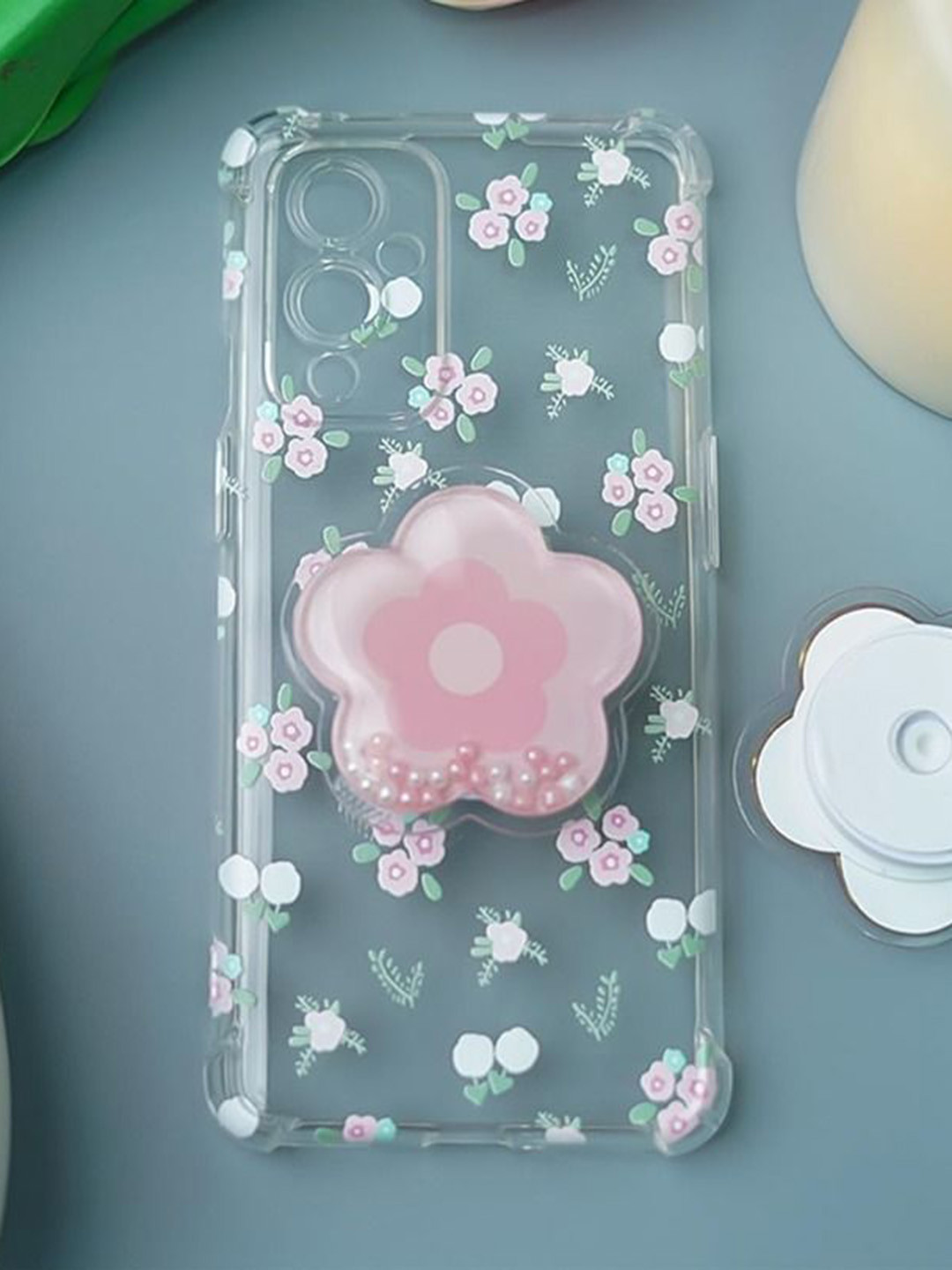 PEEPERLY Floral Printed OnePlus 9 Cute Korean Floral Gripper Back Case