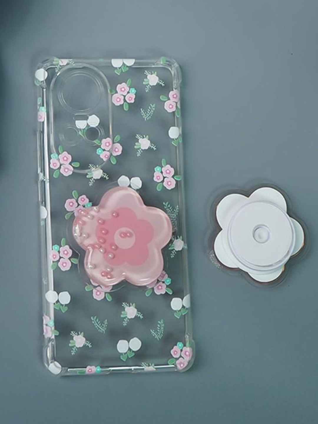PEEPERLY Floral Printed Oppo Reno 10 Cute Korean Floral Gripper Back Case