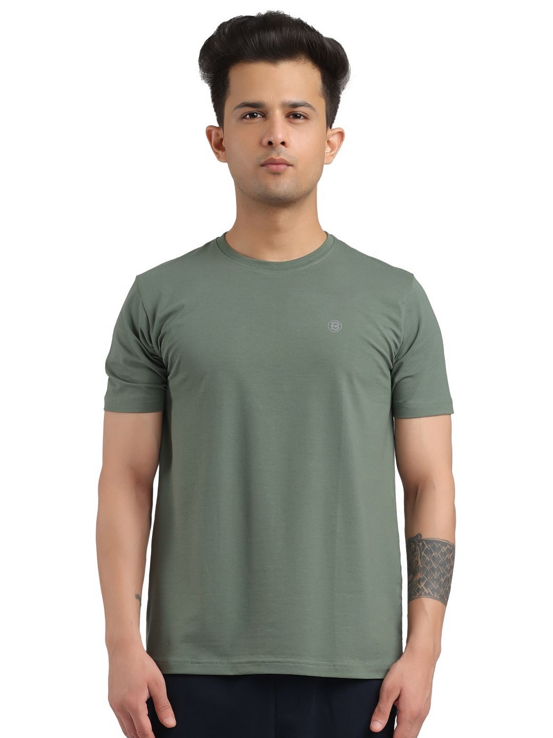 Bumchums Round Neck Moisture Wicking Cotton T-shirt