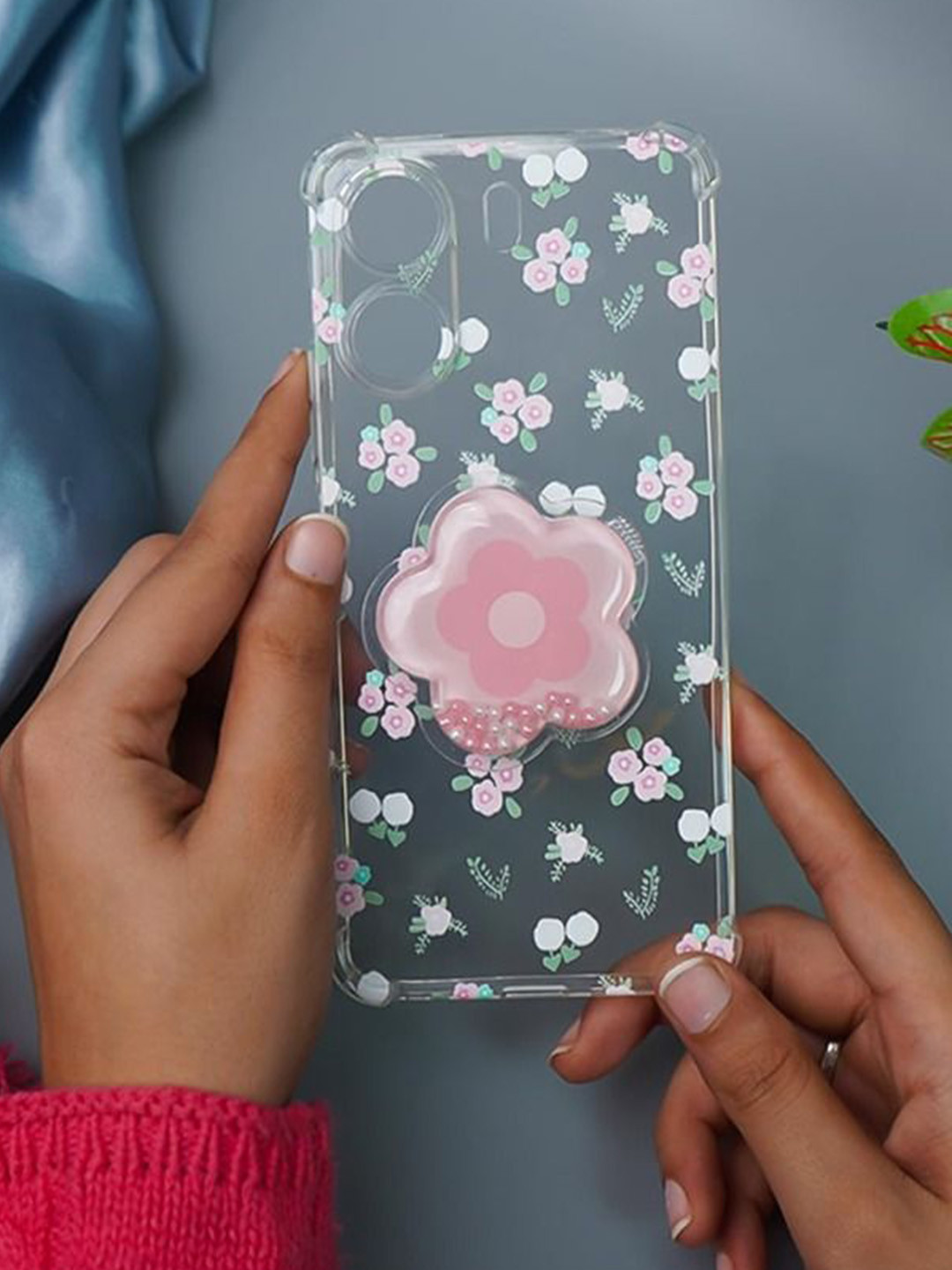 PEEPERLY Floral Printed OnePlus Nord CE 2 Cute Korean Floral Gripper Back Case