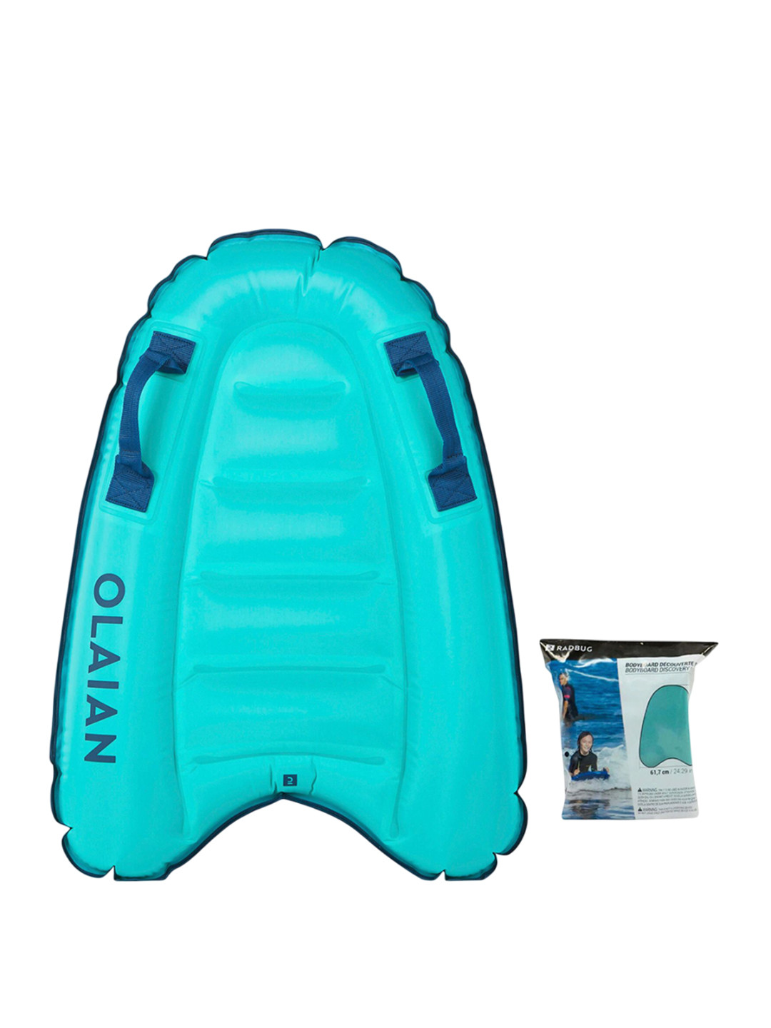 Decathlon OLAIAN Kids Blue Inflatable Surfing Bodyboard