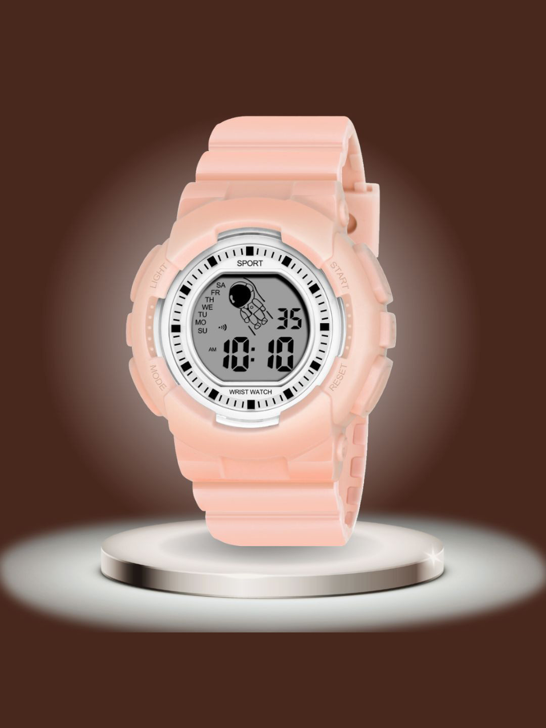 ON TIME OCTUS Girls Dial & Straps Digital Watch DIGITAL-023 PEACH