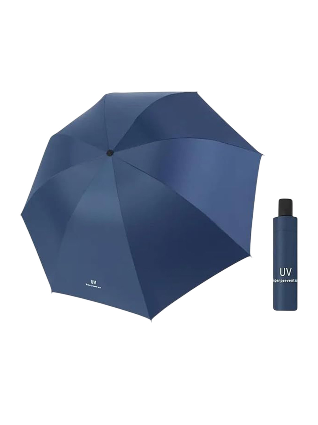 We3 Tri-Fold Travel Umbrella with Cover Case