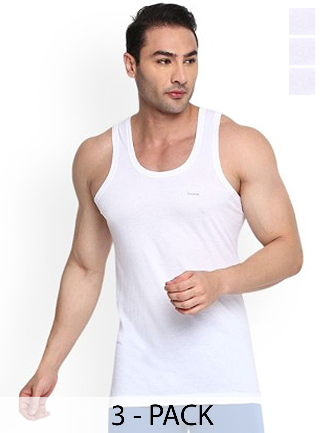 CAVENDERS Pack Of 3 Scoop Neck Pure Cotton Basic Vests - C68=-SWIFT---3---85