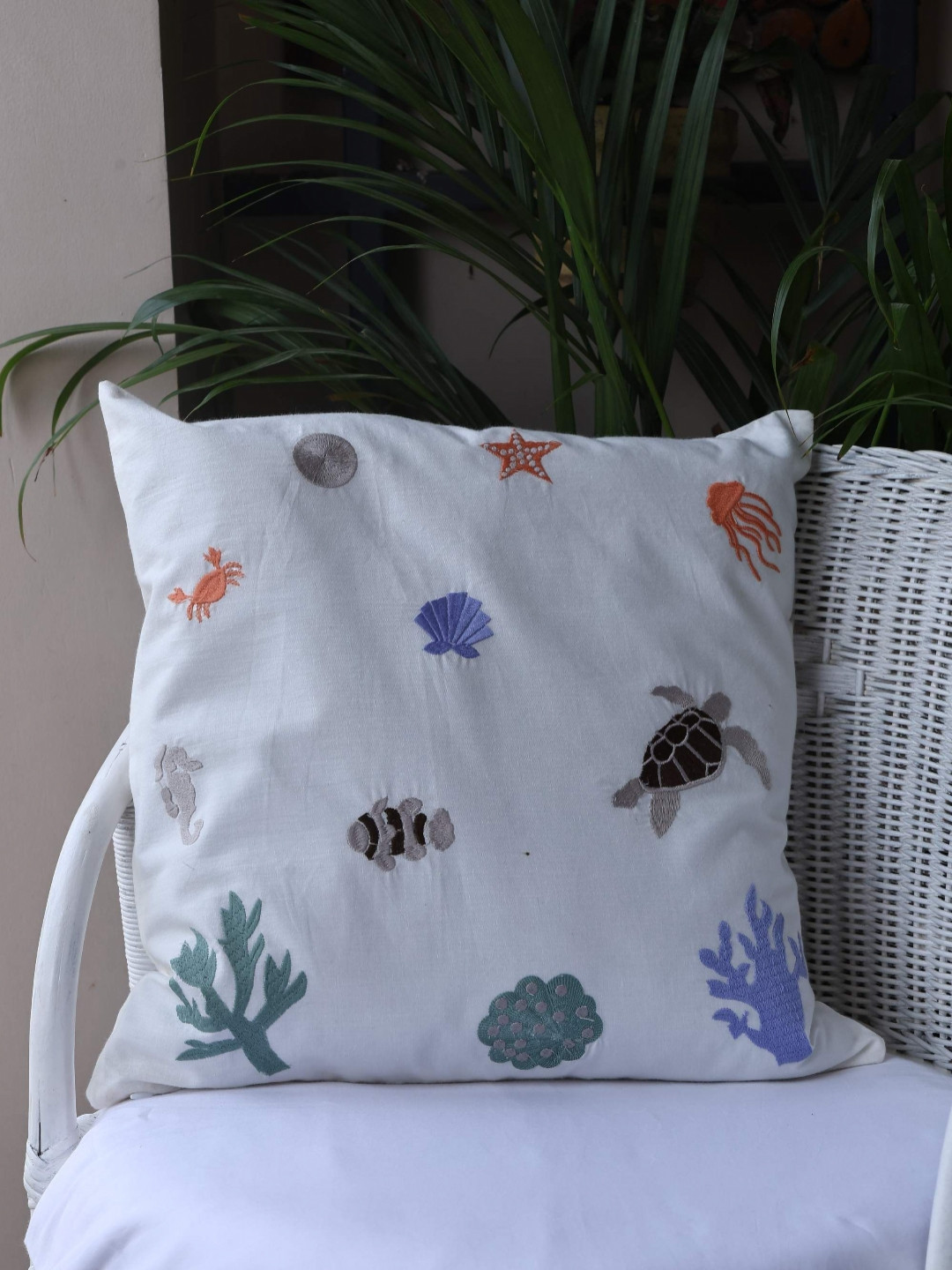 Crown of Poppies Beachy Vibes Cushion Cover- Pack of one