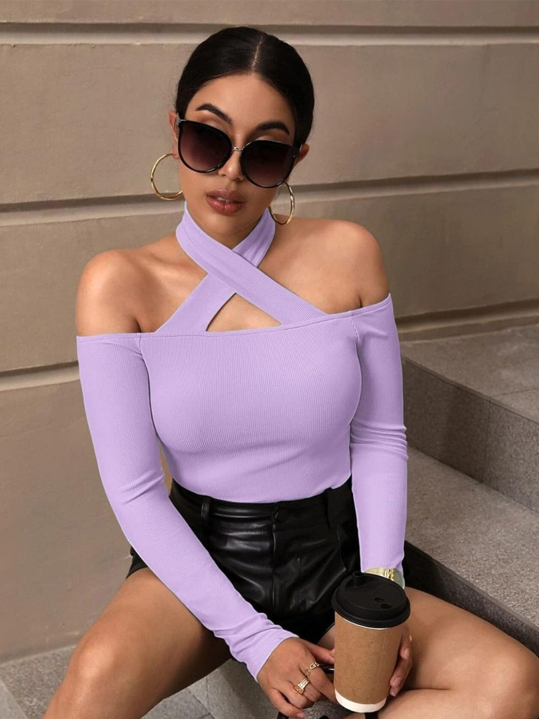 ZEROZABAR Women 1 Solid Tank Crop Top