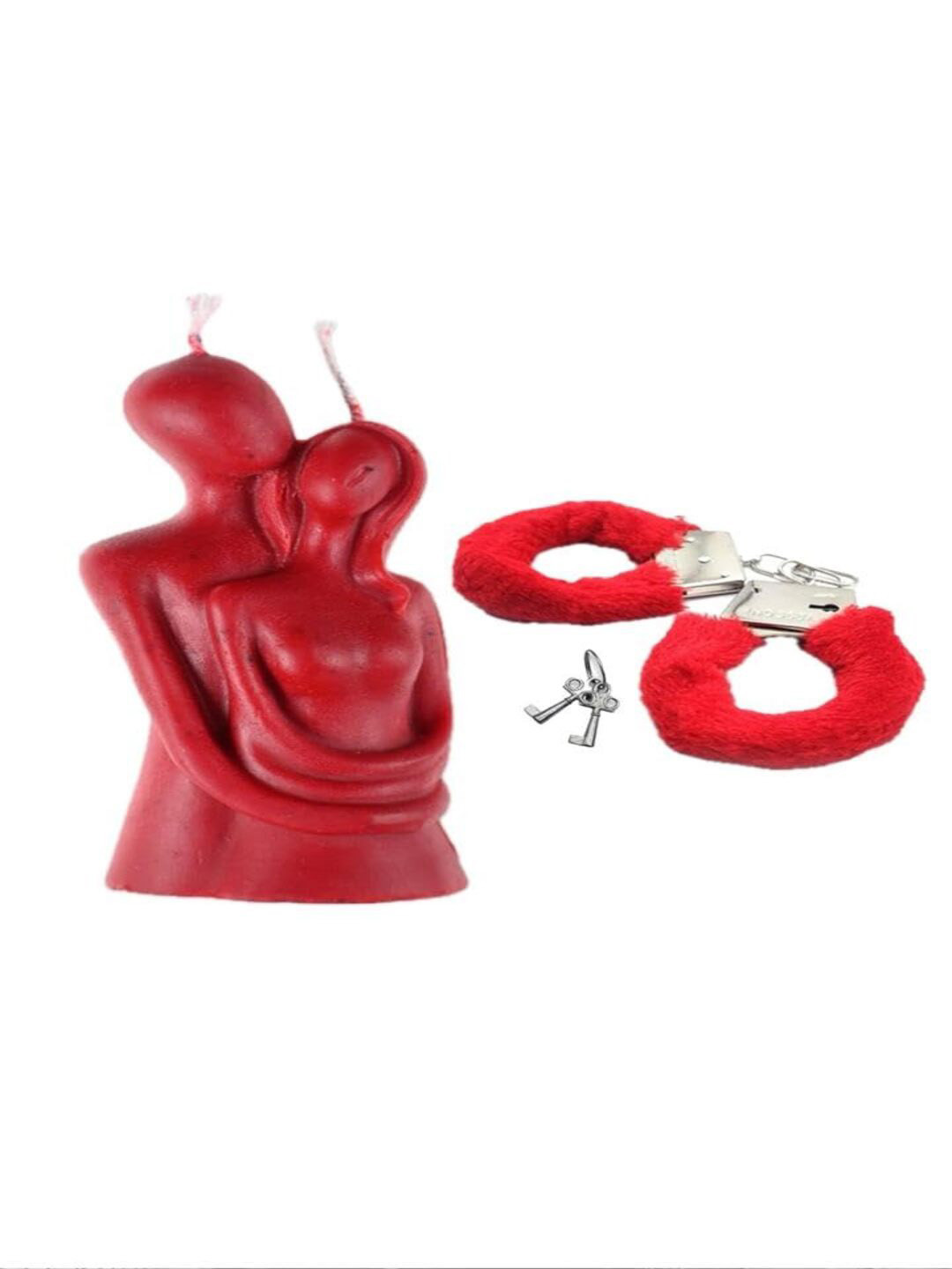 PROKART Hugging Couple 2Pcs Smokeless 2 Wick Scented Solid Regular Pillar Candles