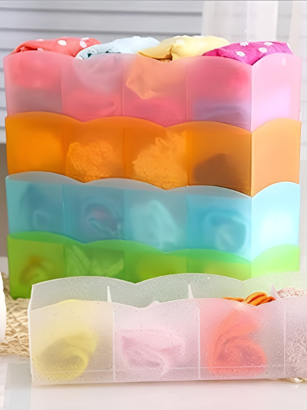 upkaranwale Pink Regular Drawer Organiser