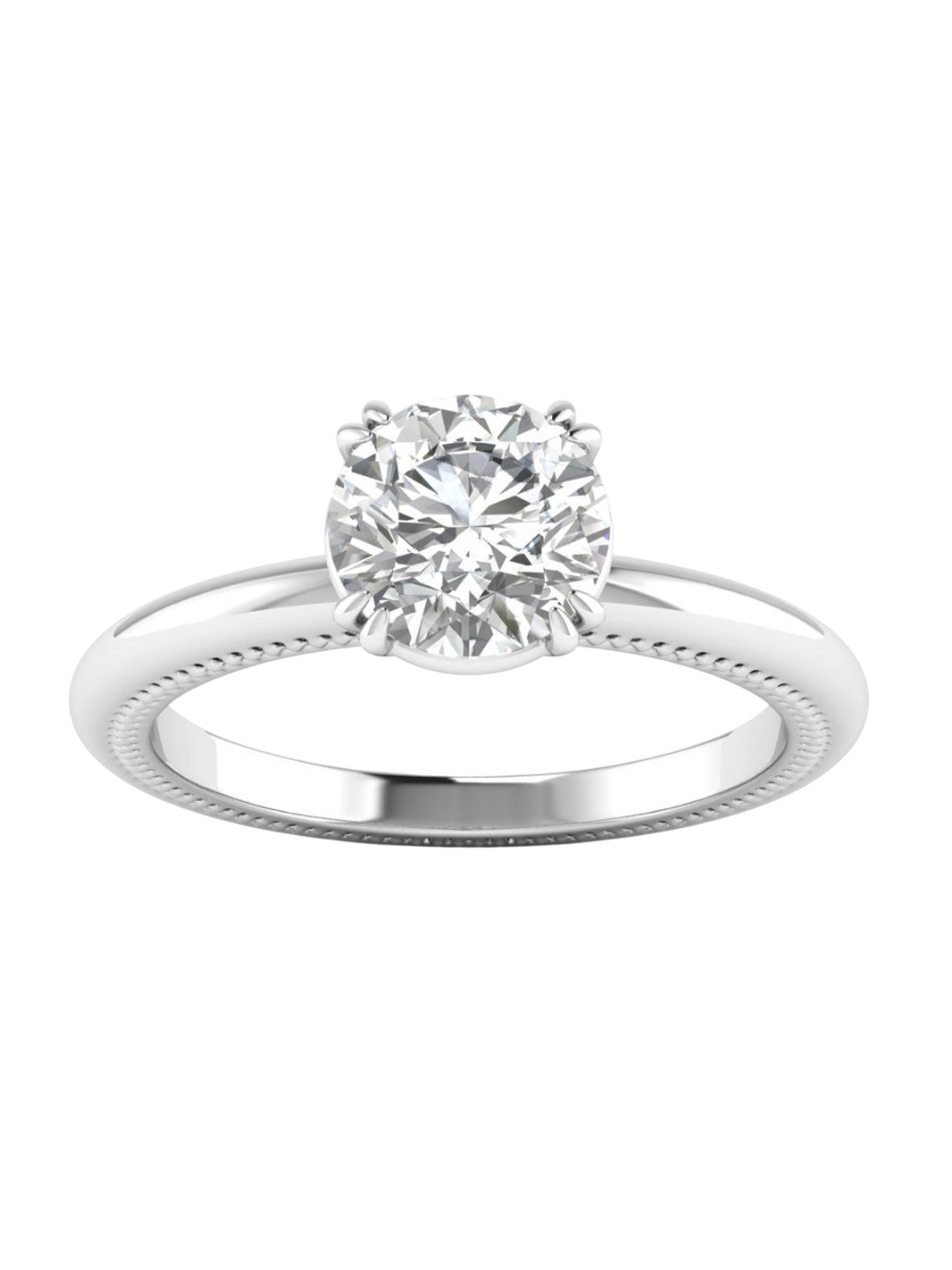 AJRETAIL 14KT 1 Carat Lab Grown G Color VS1 Clarity Diamond Ring - 2.89 g