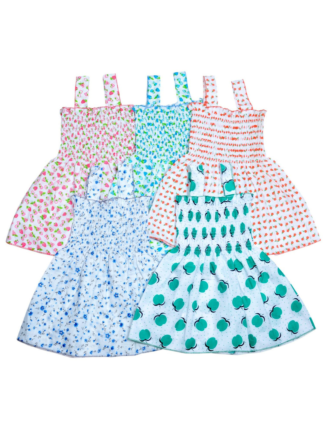 sathiyas Girls Floral Self Design A-Line Dress