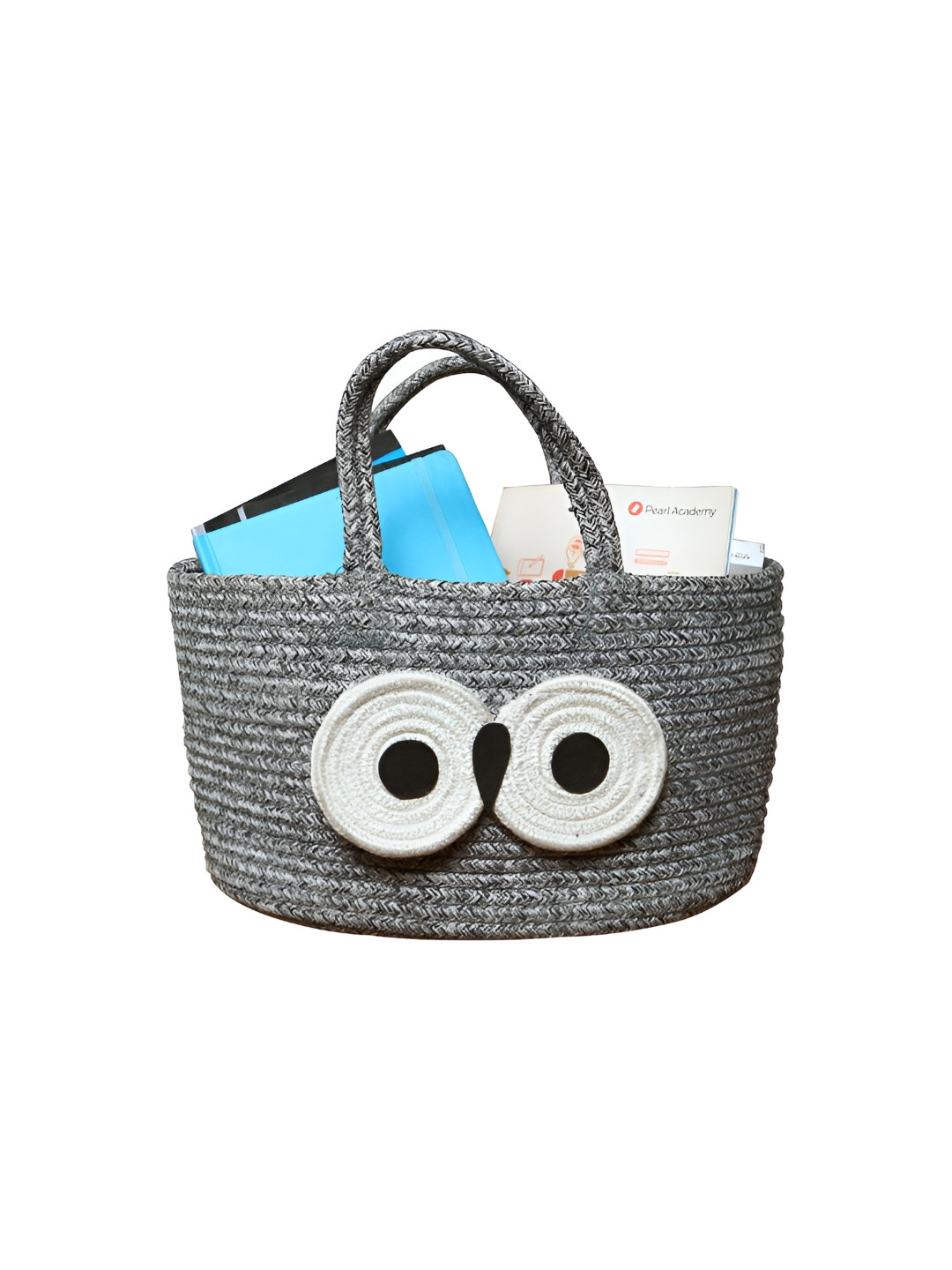 Ariya Kids Storage Basket Light Grey Cotton Blend Multipurpose Toy Organizer