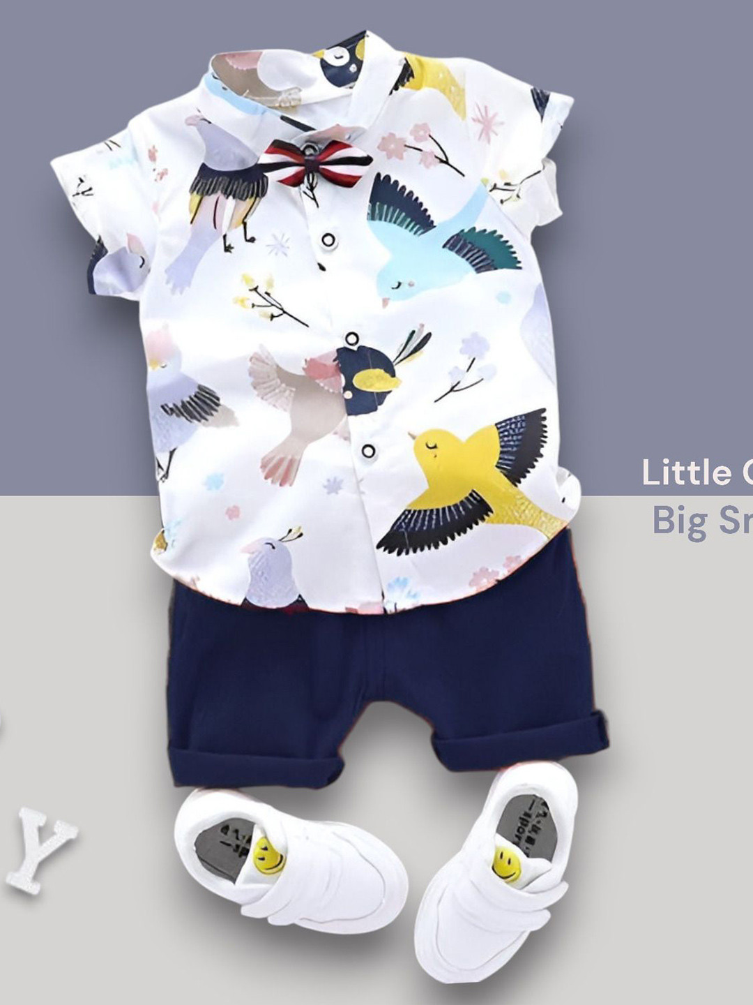 Woxaa Kids Printed Short Sleeves Shirt With Shorts