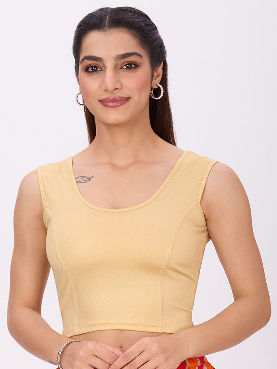 Plus Size Round Neck Ready To Wear Saree Blouse