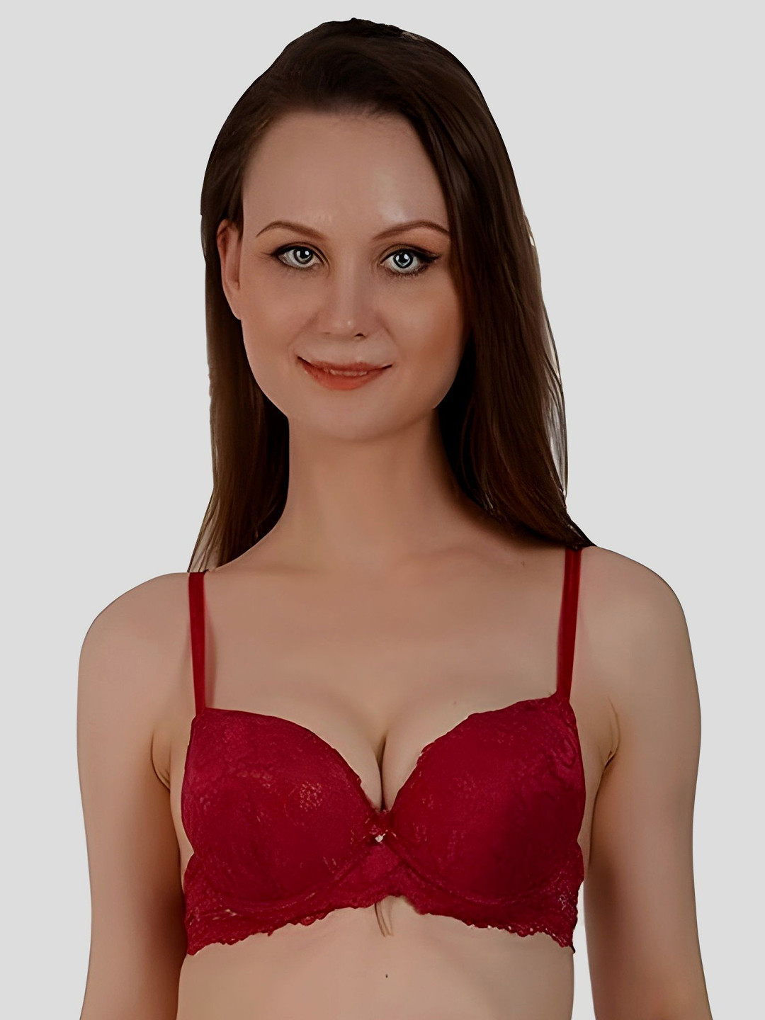 WAVE FASHION Bra Half Coverage Underwired Lightly Padded