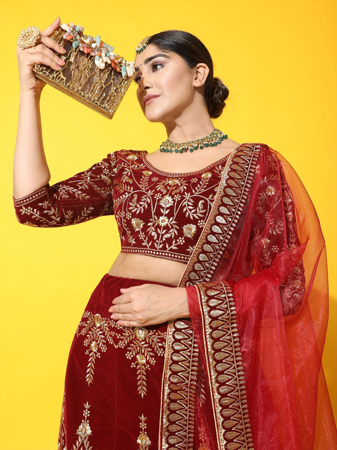 DCI Embellished Box Clutch