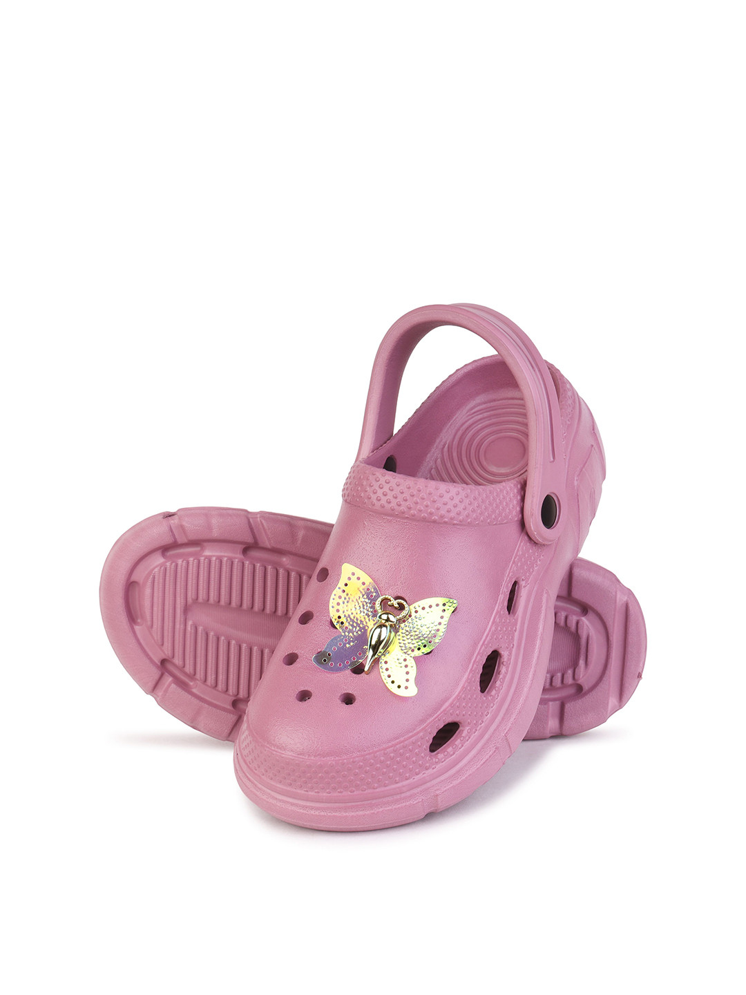 PENNEN Women Lightweight Butterfly Charm Clogs