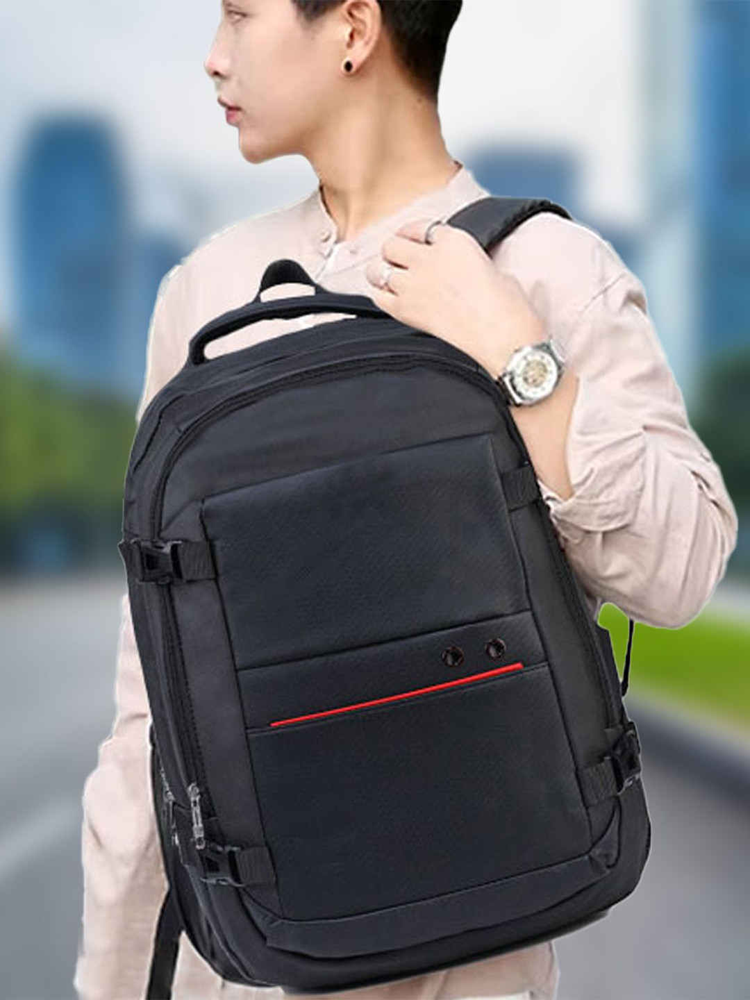 Carry Trip Unisex Backpack with USB Charging Port