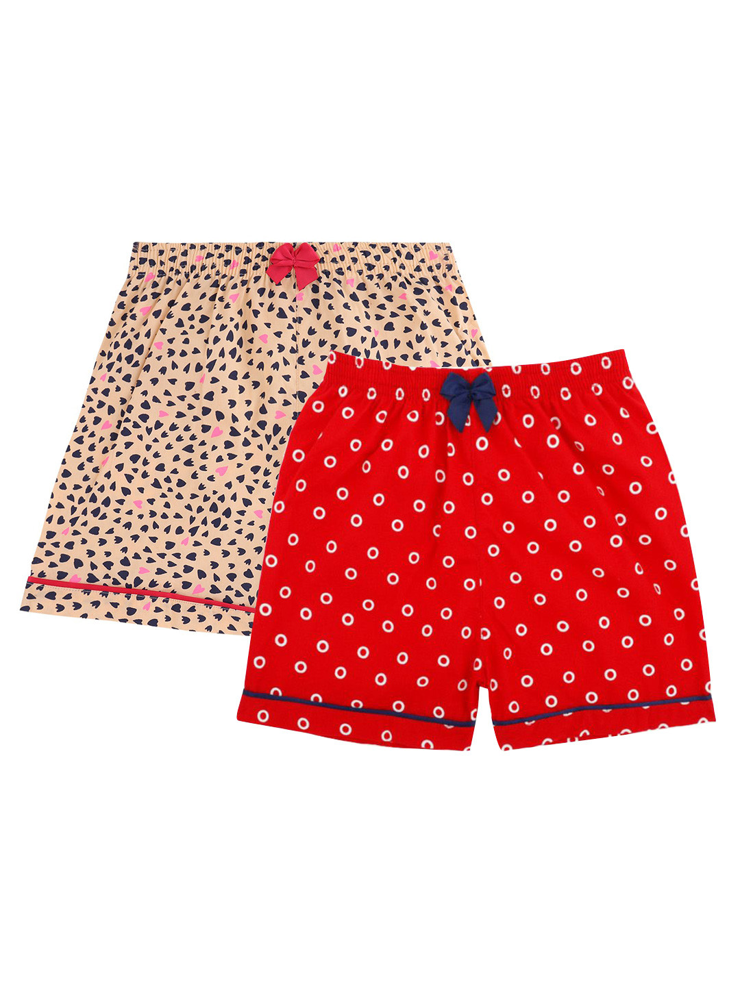 Bodycare Kids Girls Pack of 2 Shorts with Premium Cotton Suitable for All Day Wear
