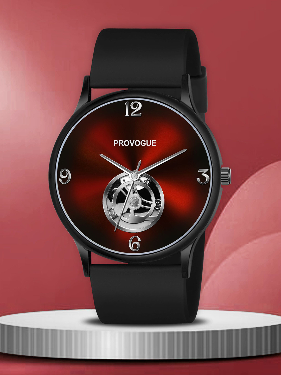 Provogue Men Brass Dial & Wrap Around Straps Analogue Watch GR020-WINE-PR