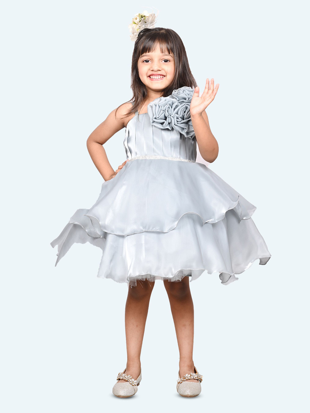 Modish One Shoulder Fit & Flare Dress