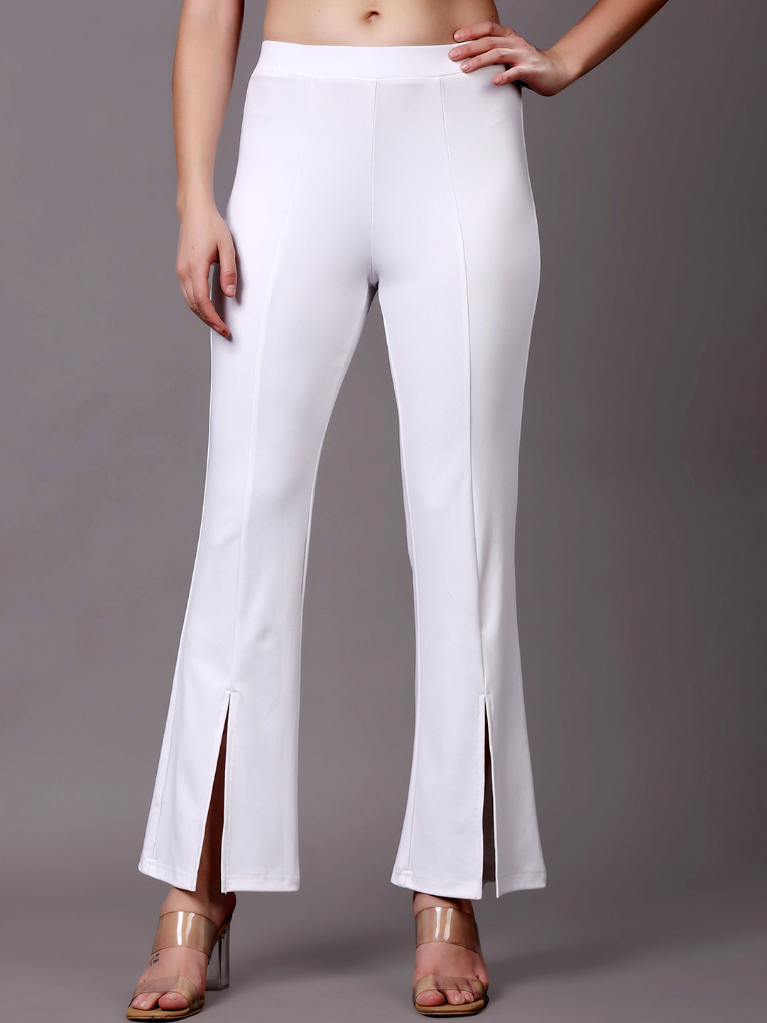 MEEAMI FASHION Women Original Slim Fit Easy Wash Boot Cut Trousers