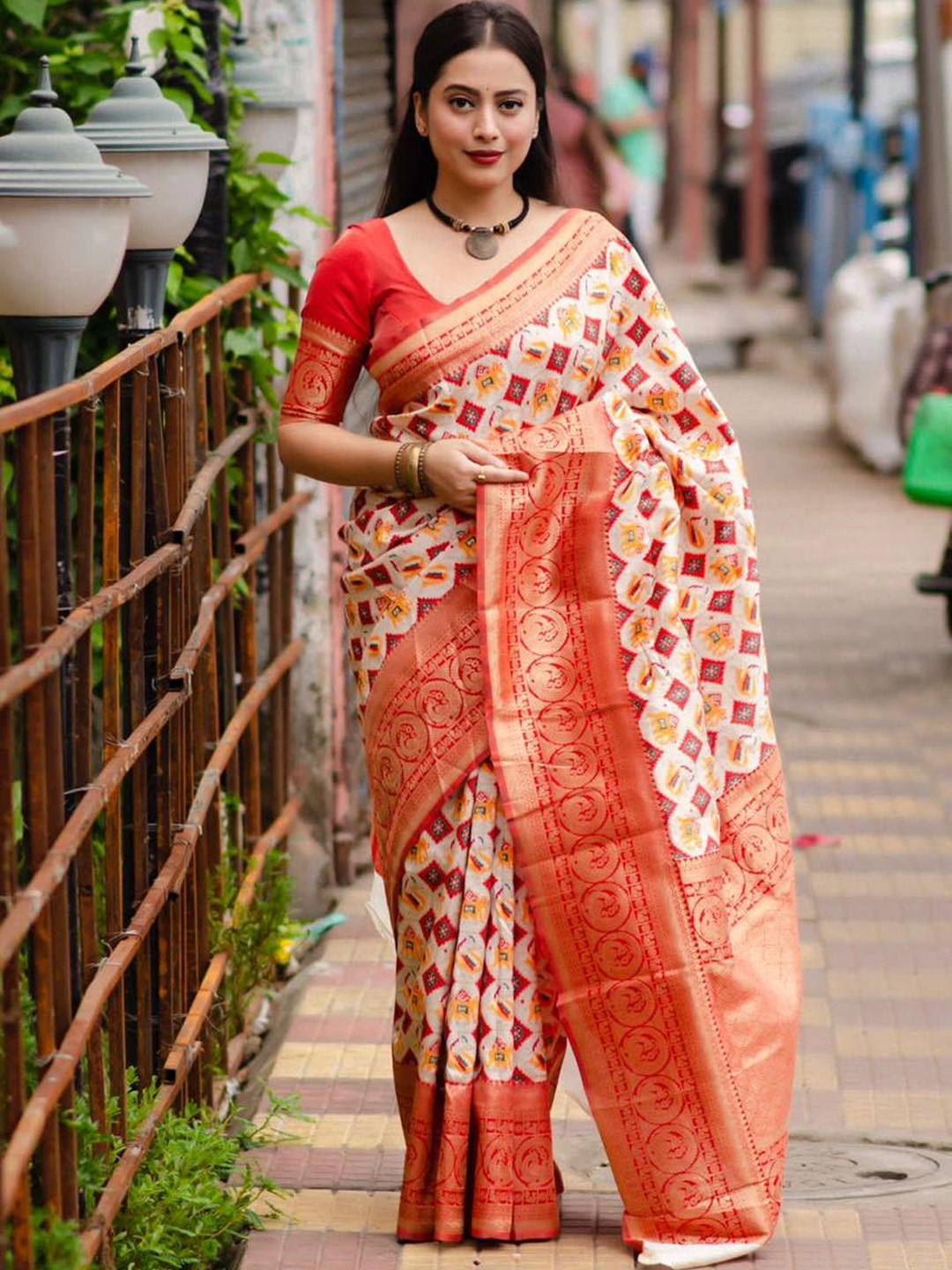 LeeliPeeri Designer Woven Design Zari Silk Banarasi Patola Saree