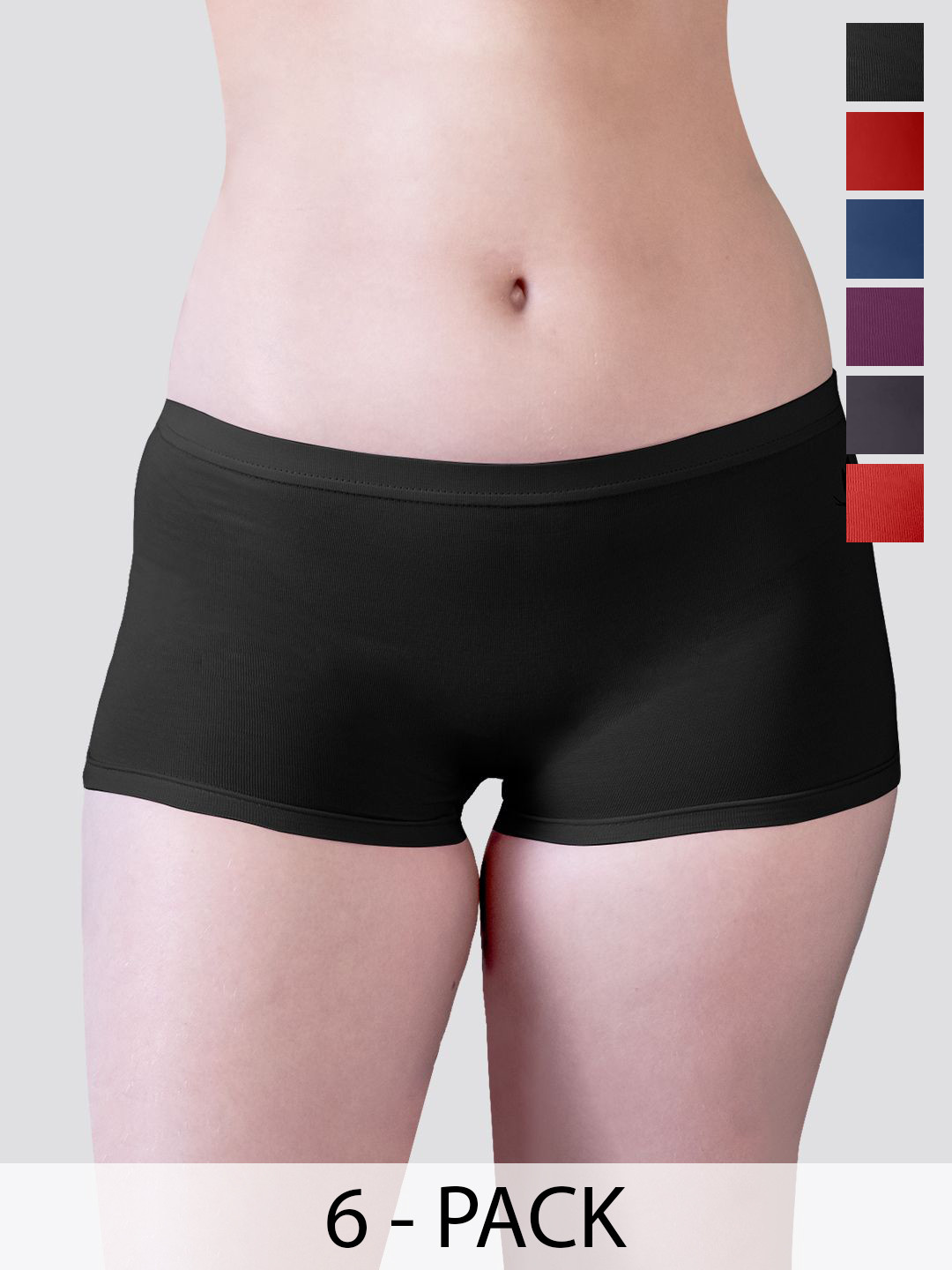 Kalyani Willow D/C Pack Of 6 Mid-Rise Anti-Odour Briefs