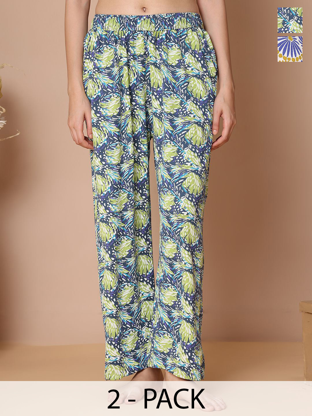 TAG 7 Pack Of 2 Printed Cotton Lounge Pants