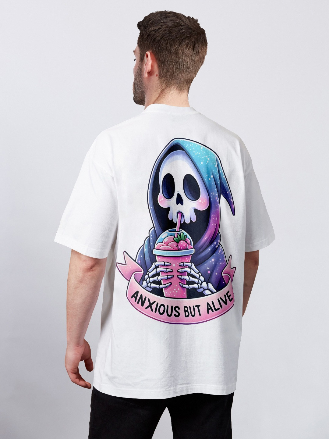 Anxious But Alive Graphic Printed Round Neck Regular Fit T-shirt