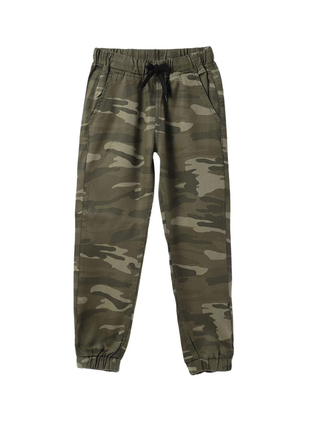 TALES & STORIES Boys Camouflage Printed Loose Fit Cotton Joggers