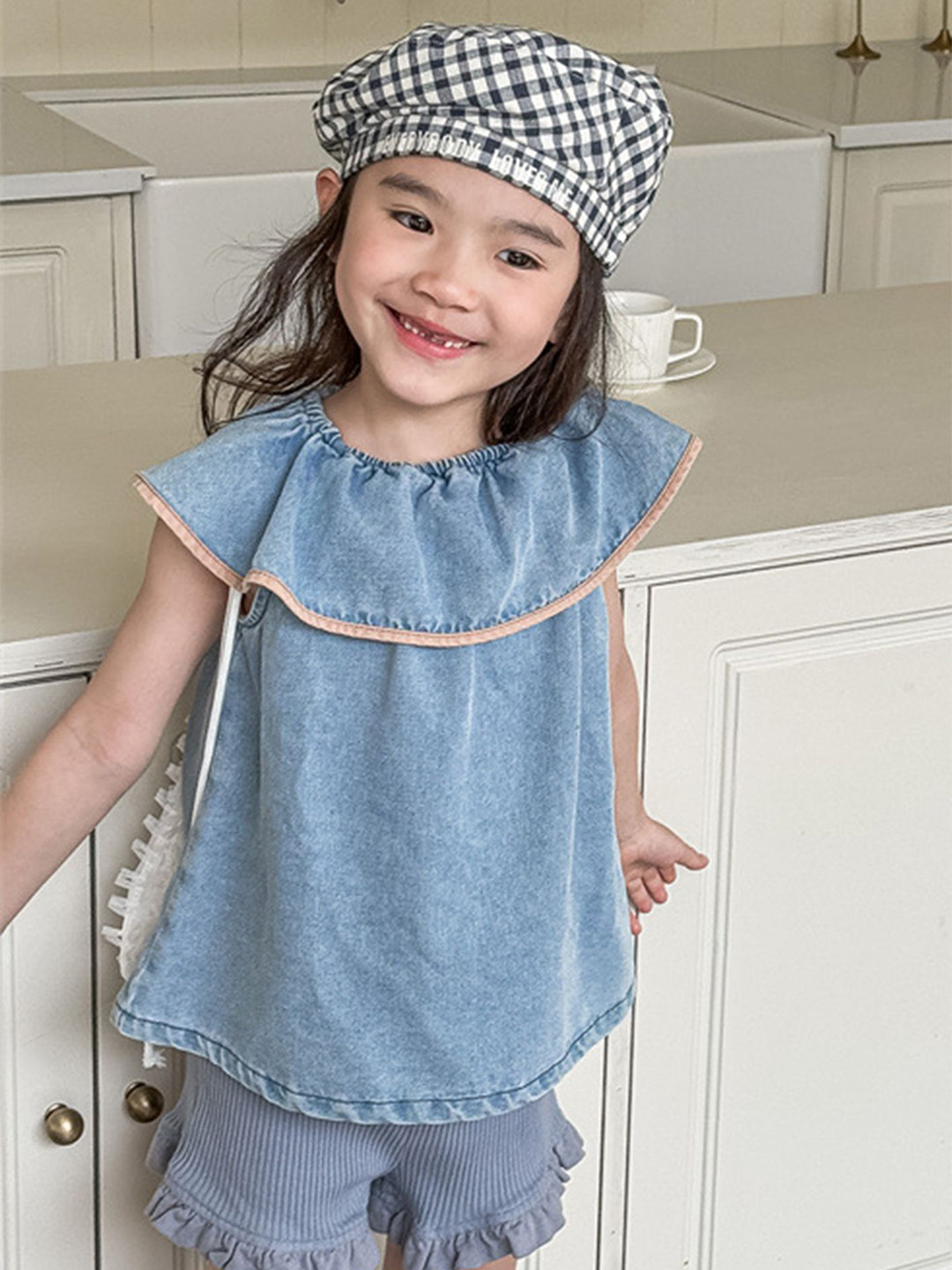 LULU & SKY Kids Cape Sleeve Cape Top