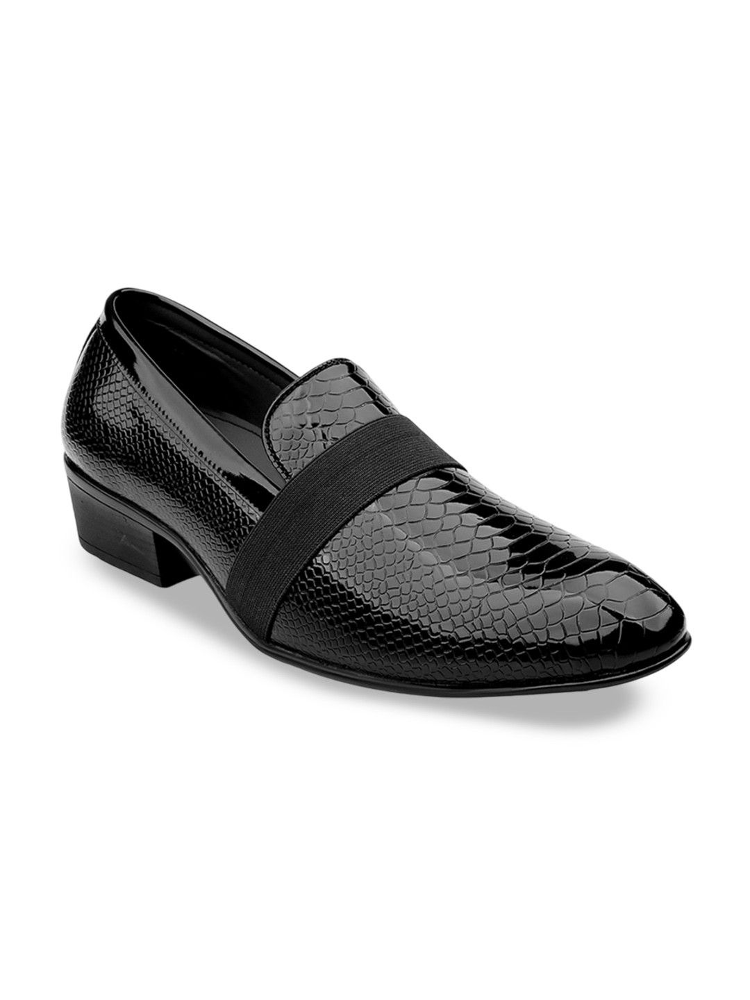 Bxxy Men Solid Synthetic Patent Regular Mojaris